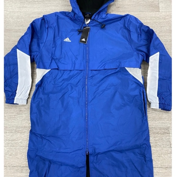 Adidas UNISEX  fleece lined parkas Size XS Color: Blue & White - Picture 4 of 9